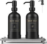 Seifenspender-Set Glas 2Er-Pack 500Ml FüR Bad KüChe SpüLmittel Seife 2 StüCk