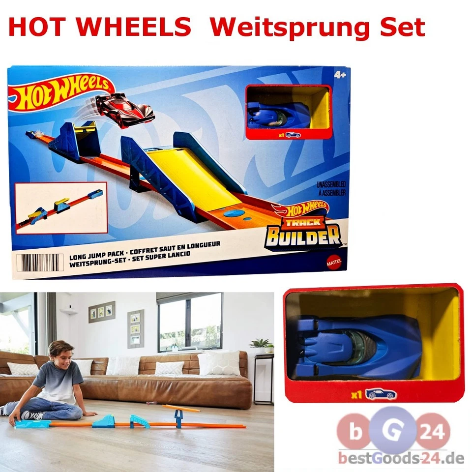 Hot Wheels Track Builder Weitsprung-Set Looping Rennstrecke Spielzeugauto Kinder - Bild 2 von 4