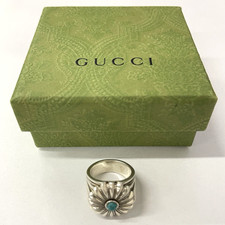New Gucci Interlock G Flower Ring Sterling Silver 925 Size: 15 US 7 1/4