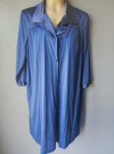 Rare Vintage 80s Vanity Fair Navy Gown 2 Piece Set Lot Nylon Robes Lace Sz XL