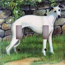 Whippet Double Toggle light switch plate, handmade in USA