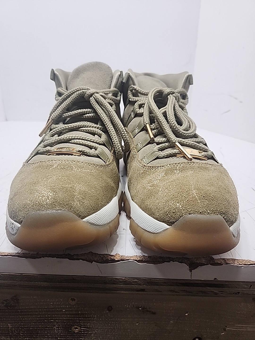 Size 11 Pair of Women's Air Jordan 11 Retro Neutral Olive Sneaker No Box (134)
