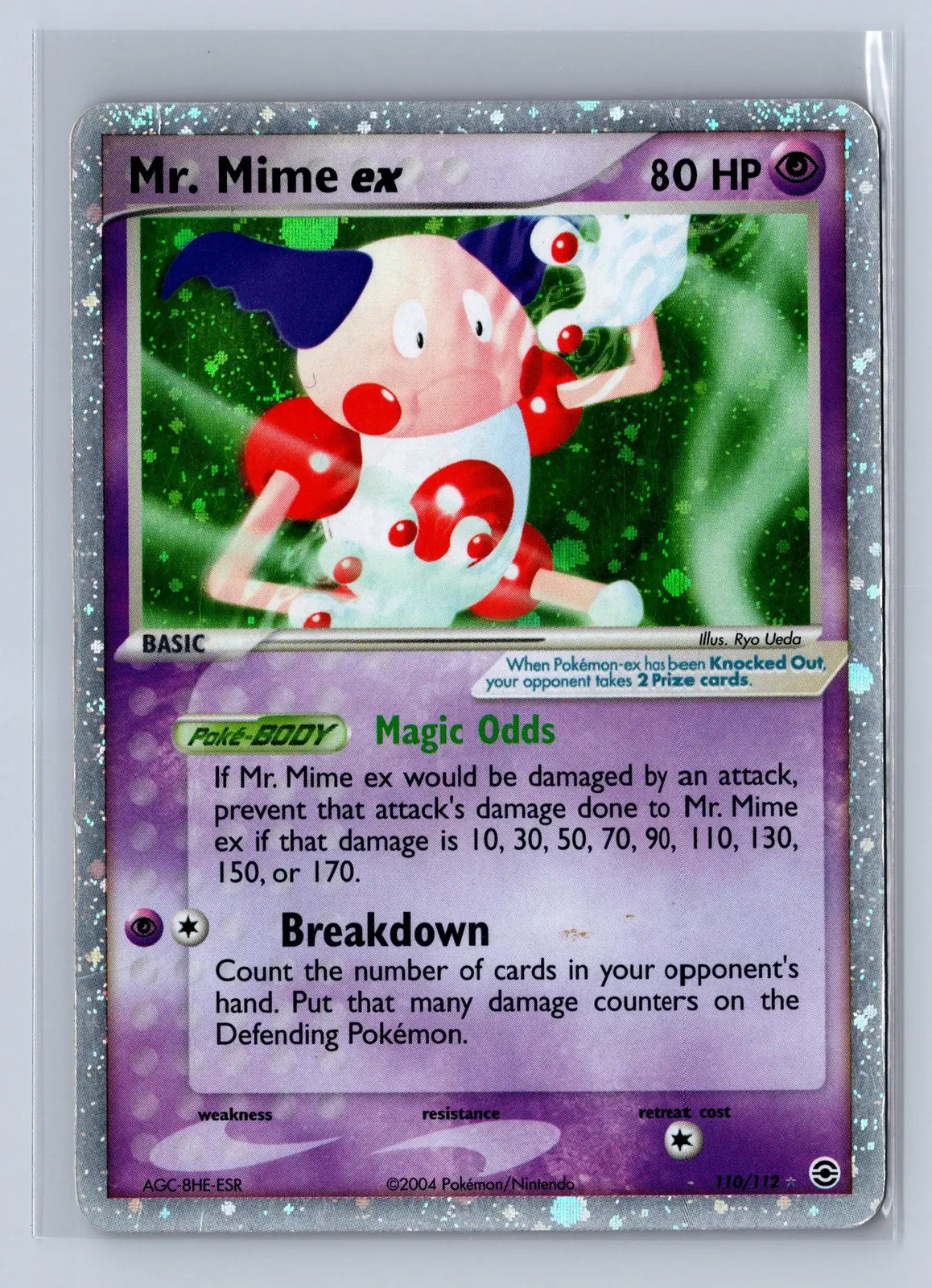2004 Pokemon EX FireRed & LeafGreen MR. Mime EX #110/112 DMG