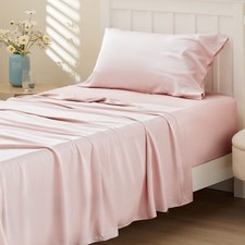 Bedsure Cooling Sheets Twin XL, Rayon Derived from Bamboo, 11 - Pink