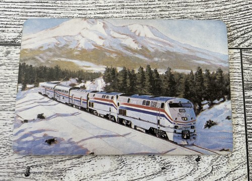 Liberty Amtrak Train Snow Mountains Single Swap Playing Card Journal pc-1 - Picture 1 of 1