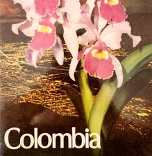 1970s Colombia Vintage Travel Book w Maps Orchids Culture Agriculture PB B78