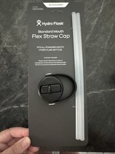 Hydro Flask Standard Mouth Flex Straw Cap with Two Replacement Straws - New