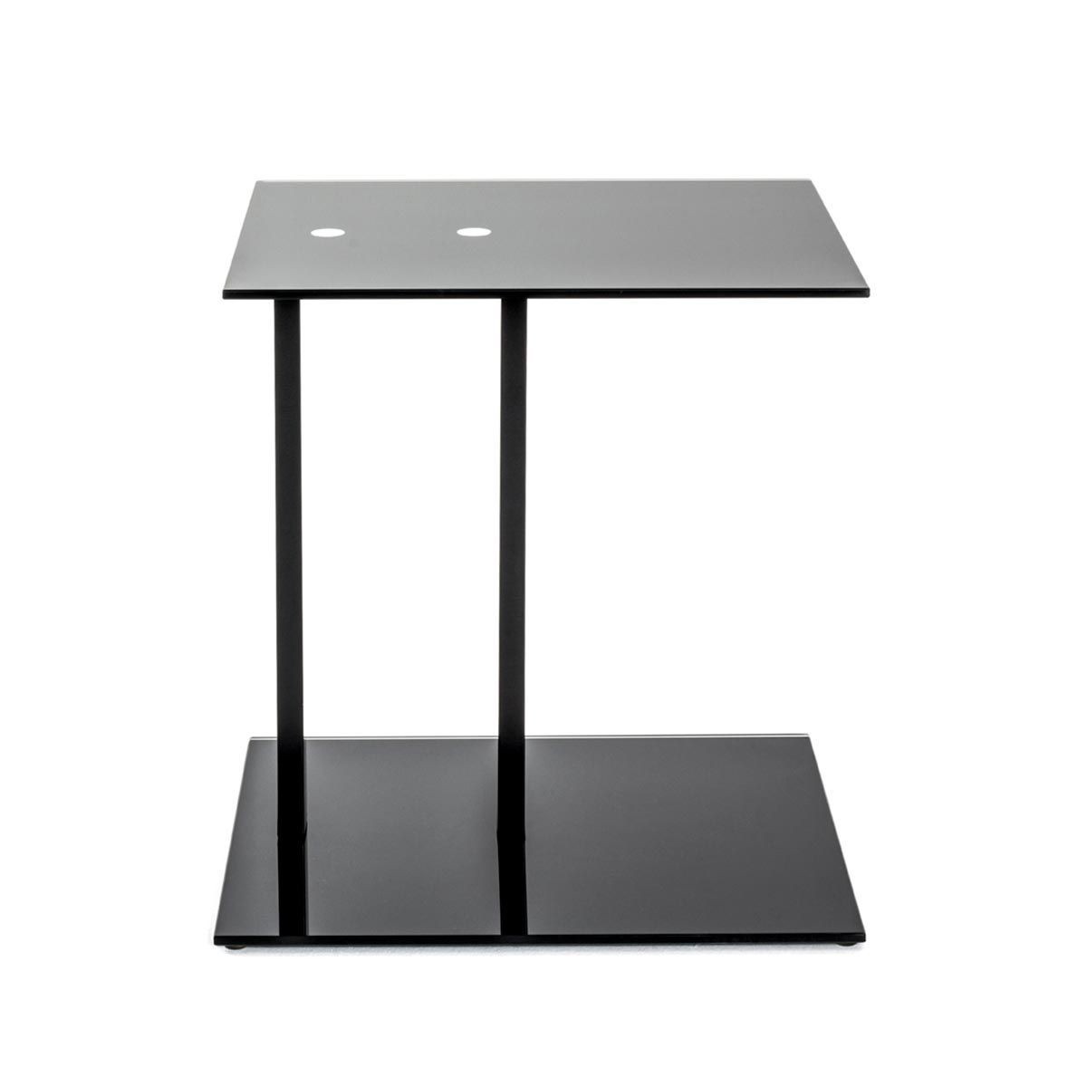 Table d'appoint Epox 50cm noir table basse gain de place pour studio