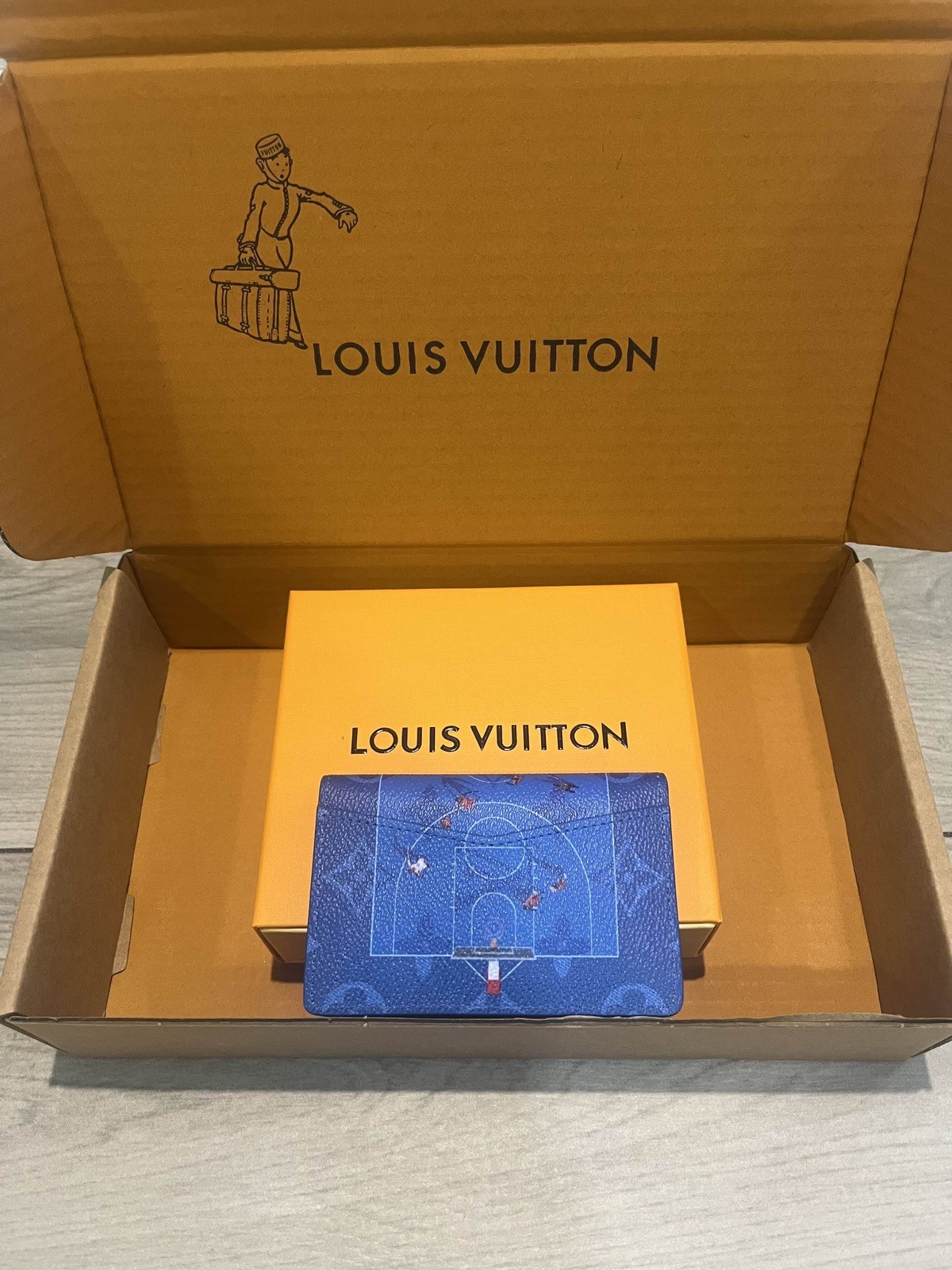 Brand New Louis Vuitton Passport Cover - Basketball Blue