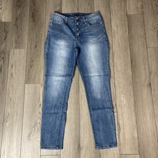 Seven 7 High Rise Skinny Women  s Size 10 Button Fly Stretch Light Blue Jeans