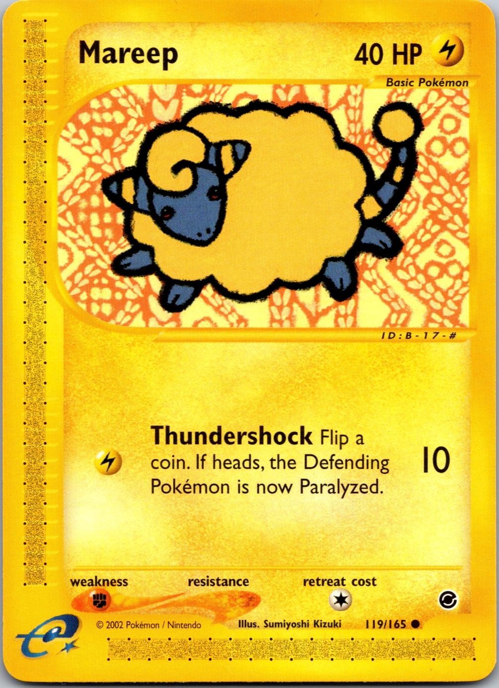 Mareep 119/165 Common Expedition Base Set Pokemon Near Mint