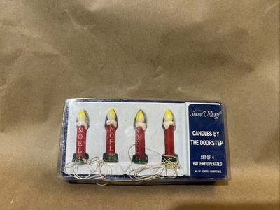 Dept 56 - Snow Village ''Candles By The Doorstep'' Set Of 4 Not Working