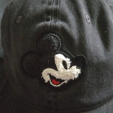 Disney Mickey Mouse Black Adjustable Baseball Cap Hat One Size Unisex Adult