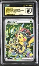 CGC AUTHENTIC AUTO 9 Energy 221/BW-P Sineko So Sig. Trophy Pikachu Holo Pokémon