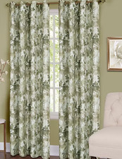 Tranquil Grommet Top Light-Filtering Single Curtain Panel 50x63 inch green