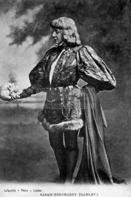SARAH BERNHARDT AS HAMLET LONDON 1900 4X6 PHOTO