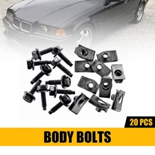 20X Fender Bolts & U Nuts 5/16-18 x 7/8" x 3/4" Washer 1/2" Hex Head Kit Body