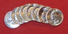 LOT (10 COINS) 1961 - 1963 Washington 25C Silver Quarter Dollars, UNC BU!