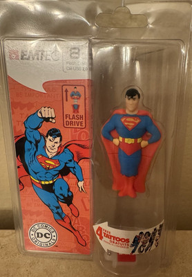 EMTEC DC Comics Superman Figure USB Flash Drive 8GB USB 2.0 Plug-and-Play