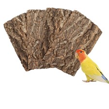 4 Pack Cork Bark Perch for Bird, 11.8  7.9 inch Natural Parrot Chewing Toys,...