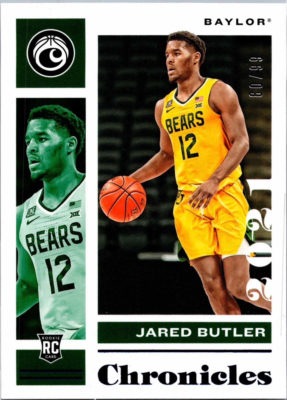 2021 Panini Chronicles Draft Picks #24 Jared Butler Blue RC /99 Baylor Bears