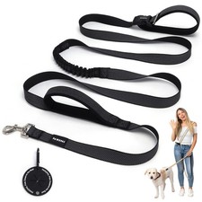 8FT-10FT Hands Free Dog Leash - Adjustable Waist/Crossbody 2-in-1 Belt with S...
