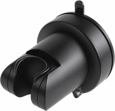 Suction Cup Shower Head Holder ABS Wall Mount No Drill Adjustable Bracket Black