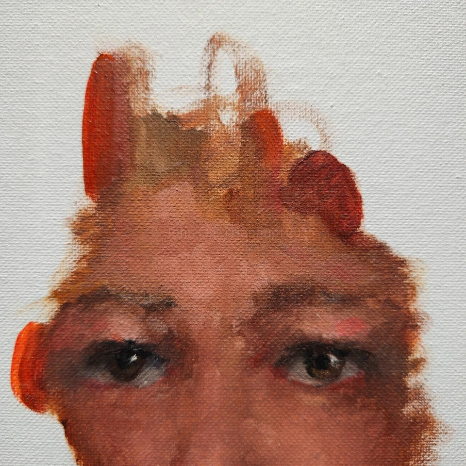 Pintura al óleo abstracta original sobre lienzo bellas artes modernas del artista J.E Hannum Foto 2 de 4