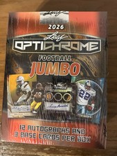 2026 LEAF OPTICHROME FOOTBALL JUMBO SEALED HOBBY BOX 12 AUTOS/PER BOX M3