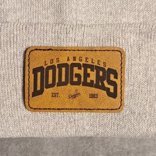 Dodgers Leather Rectangle Patch MLB (Patch Only)