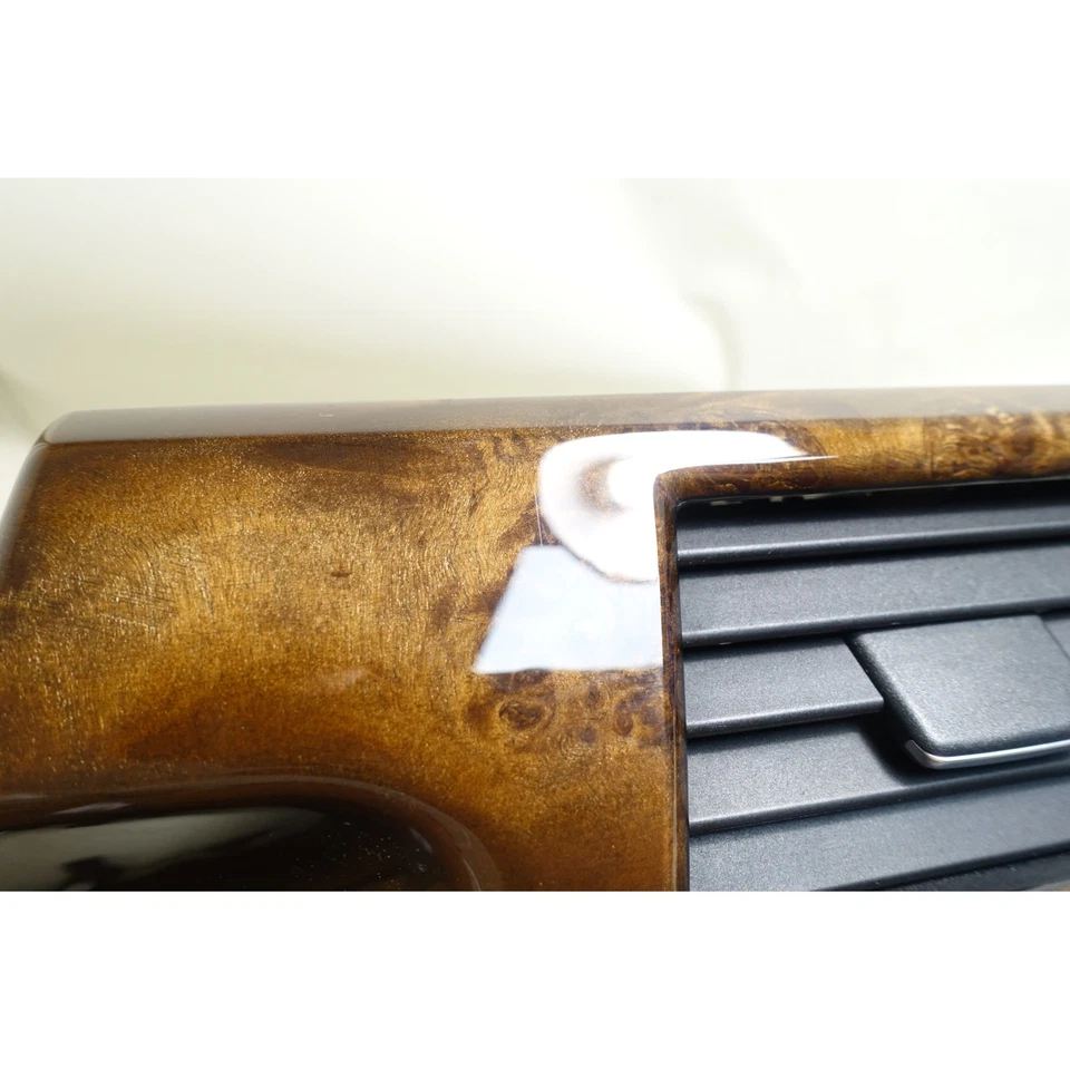 Juego de molduras de madera para tablero de instrumentos delantero BMW E60 serie 5 E61 2004-2010 álamo oscuro OEM Foto 4 de 4