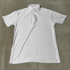 Collars  Co Featherweight Dress Collar Polo Shirt Mens Small White Chevron