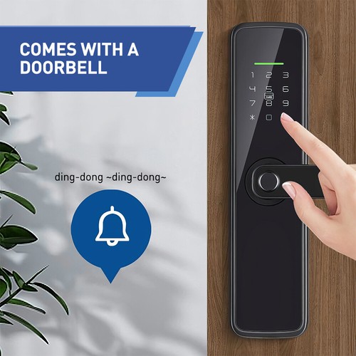 Smart Fingerabdruck Türschloss Passwort WiFi IC-Karte TUYA-Fernentriegelung App - Bild 21 von 24