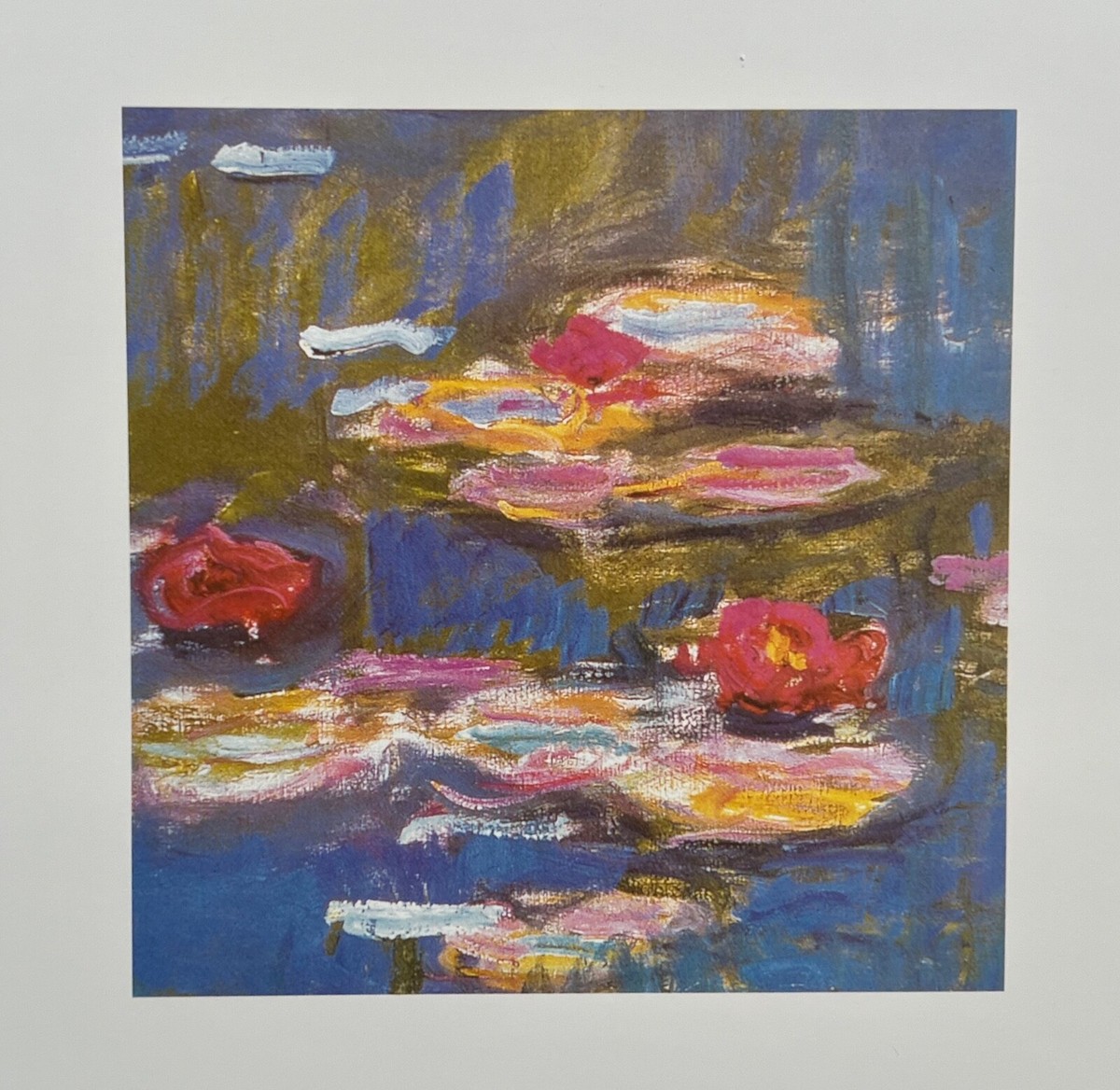Claude MONET WATER LILIES Detail I 1916 Offset Lithograph