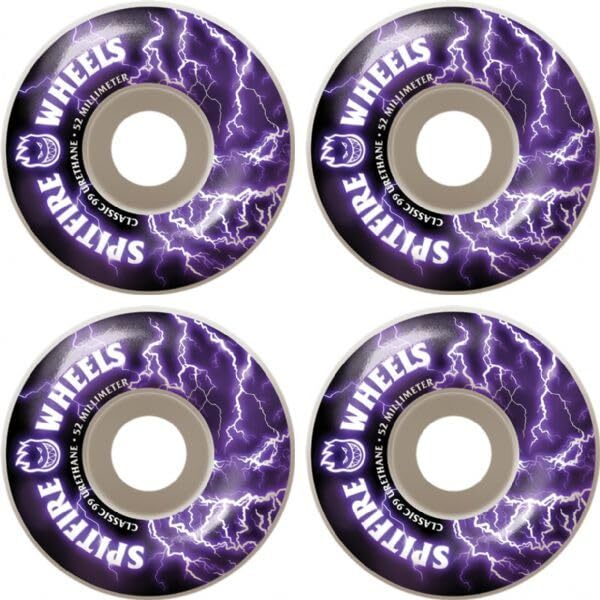 【値下げ中！】SPITFIRE WHEELS 52mm Spitfire Wheels Firebolt White/Purple Skateboard Wheels - 52mm 99a