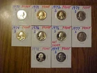 1970-S-1979-S GEM PROOF Washington Quarters Set Of 10 Coins W/ 1976-S 40% Silver