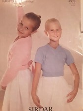 knitted  patterns  Dance  ballet top  double knitting wool