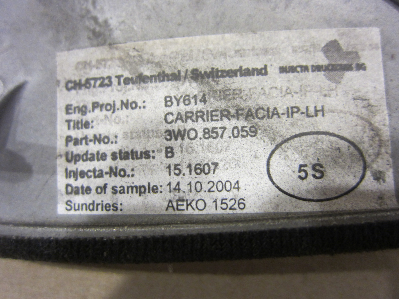 Bentley Continental GT. Dash Speedometer Panel - Part 3W0857059