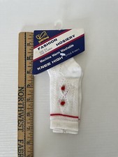 Vintage Gold Bug Socks 3-12 months 1986 NIP Cotton Nylon White Rose Child Girls