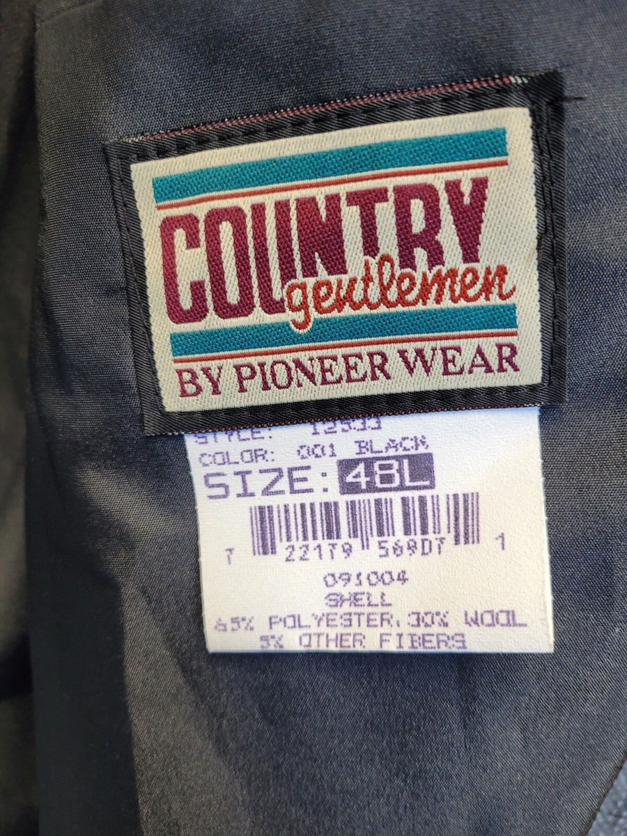 Pioneer Wear Country Gentlemen Sport Coat Western Grey Black