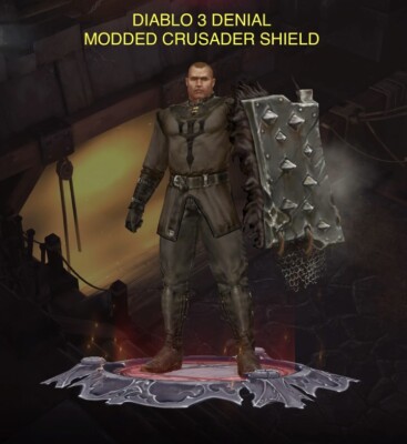 DIABLO 3-PS4/5/-DENIAL-PRIMAL MODDED CRUSADER SHIELD FÜR HARDCORE