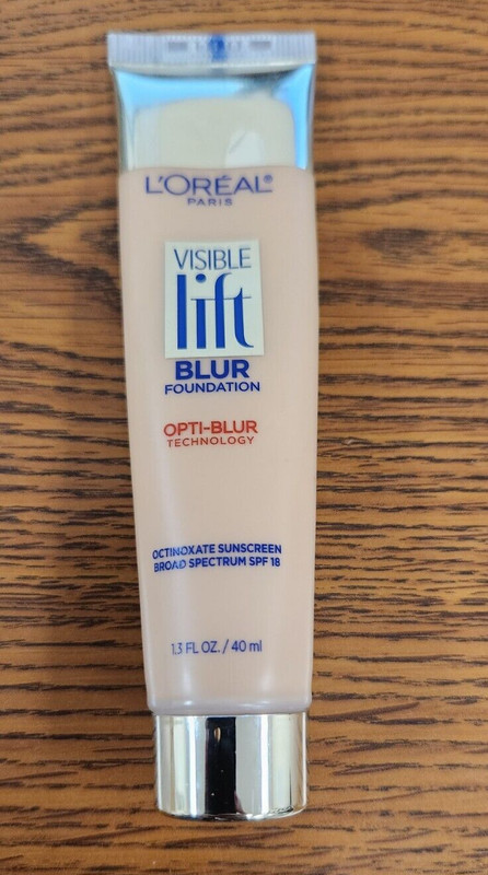 NEW LOREAL VISIBLE LIFT BLUR FOUNDATION SPF 18 SUNSCREEN, 208 SUN BEIGE, 1.3 OZ