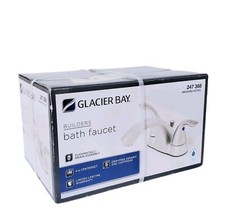 Glacier Bay Builders 4in Centerset Low-Arc Bathroom Faucet Brushed Nickel New