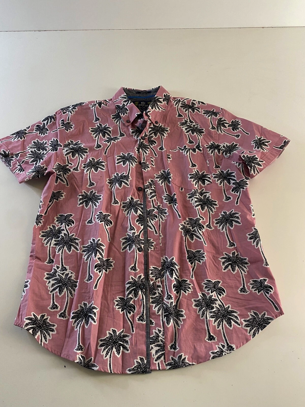 MBX Premium Goods Floral Palm Tree Paradise BUTTON UP SHIRT Large L