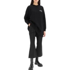 Ganni pinstripe-pattern flared trousers 36