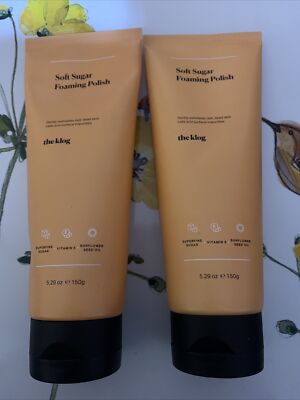 2 - 5 Oz tubes THE KLOG Soft Sugar Foaming Polish Cleanser Soko Glam Labs