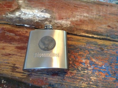 Jagermeister Stainless Steel Flask 6 oz. Deer Head Logo 