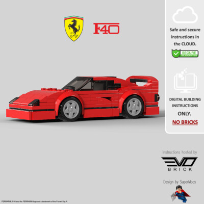 Digitale Bauanleitung: Ferrari F40 rot (MOC-00033)