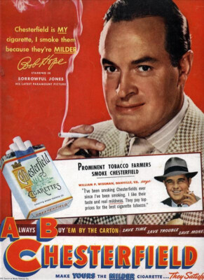 BABE RUTH CHESTERFIELD ZIGARETTE A4 Werbung - hochwertige Glanzkopie Original