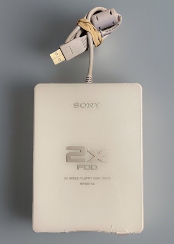 Sony USB Floppy Disk Drive 2X Speed FDD White Compact MPF88E-UA - Afbeelding 2 van 11